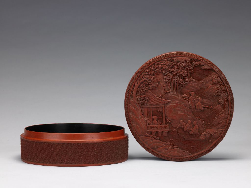 中国 剔紅 堆朱 牡丹文 香合 U 3392 - 美術品・アンティーク・コレクション 中国 剔紅 堆朱 牡丹文 香合 U 3392 - 美術品・アンティーク・コレクション